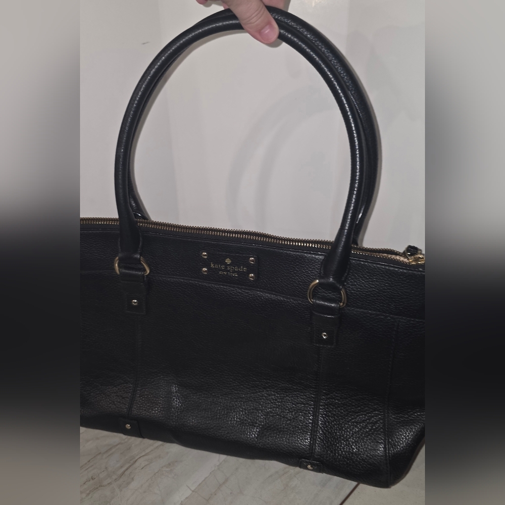 Kate Spade Wellesley Black Leather Tote Bag